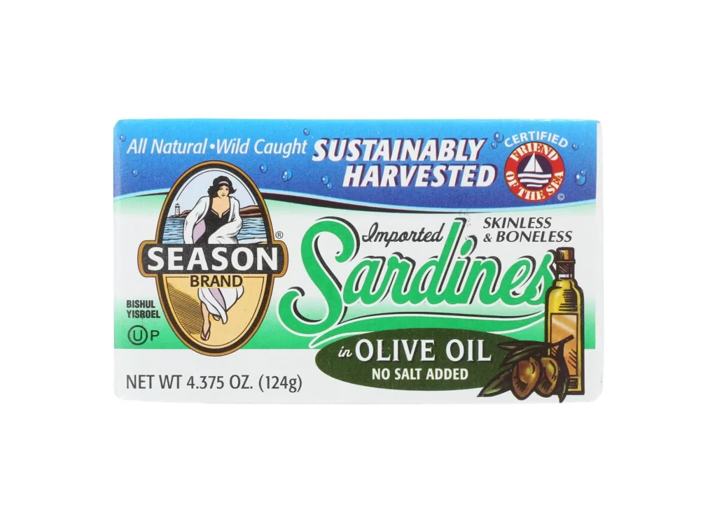 Season Brand Sardines Olive Oil No Salt
