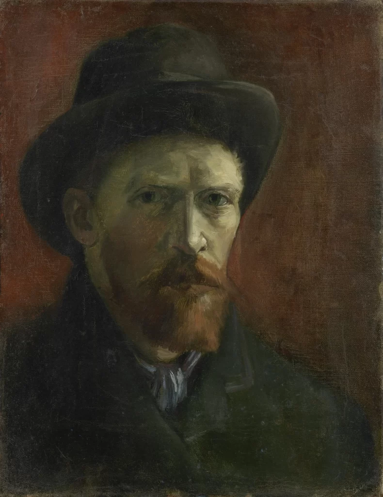 Self Portrait with Dark Felt Hat Van Gogh