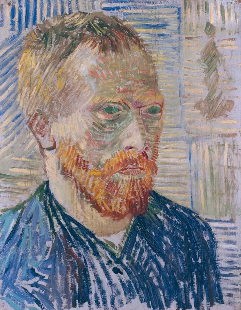 Self Portrait with Japanese Print Van Gogh
