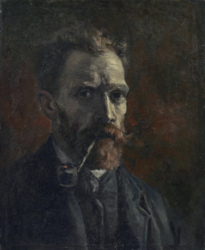 Self Portrait with Pipe Van Gogh