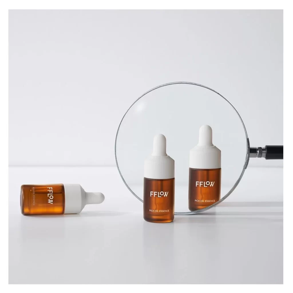 Serum Bottle Amber White Minimalist Clean Design