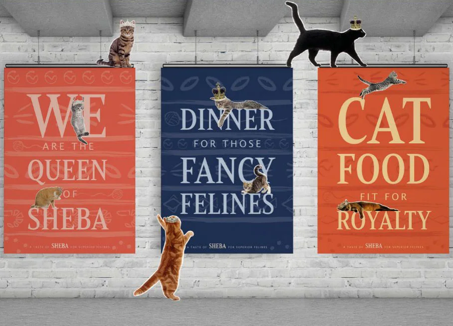 Sheba Cat Food Royal Red Blue Gold