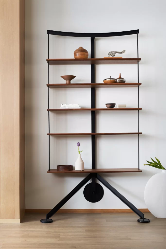 Shelving Unit Contemporary Wood Black Minimalist