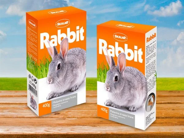Skalar Rabbit Orange Box Rabbit Illustration