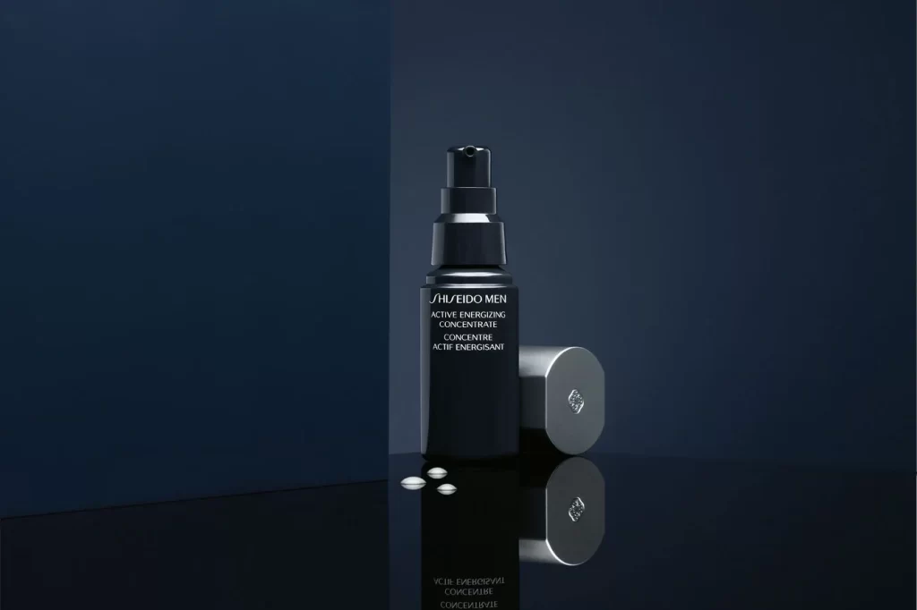 Skincare Bottle Black Silver Minimalist Design