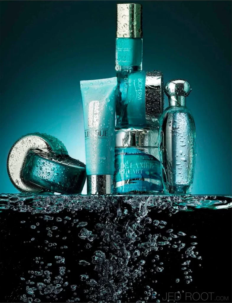 Skincare Cosmetics Aqua Blue Luxury Minimalist Design