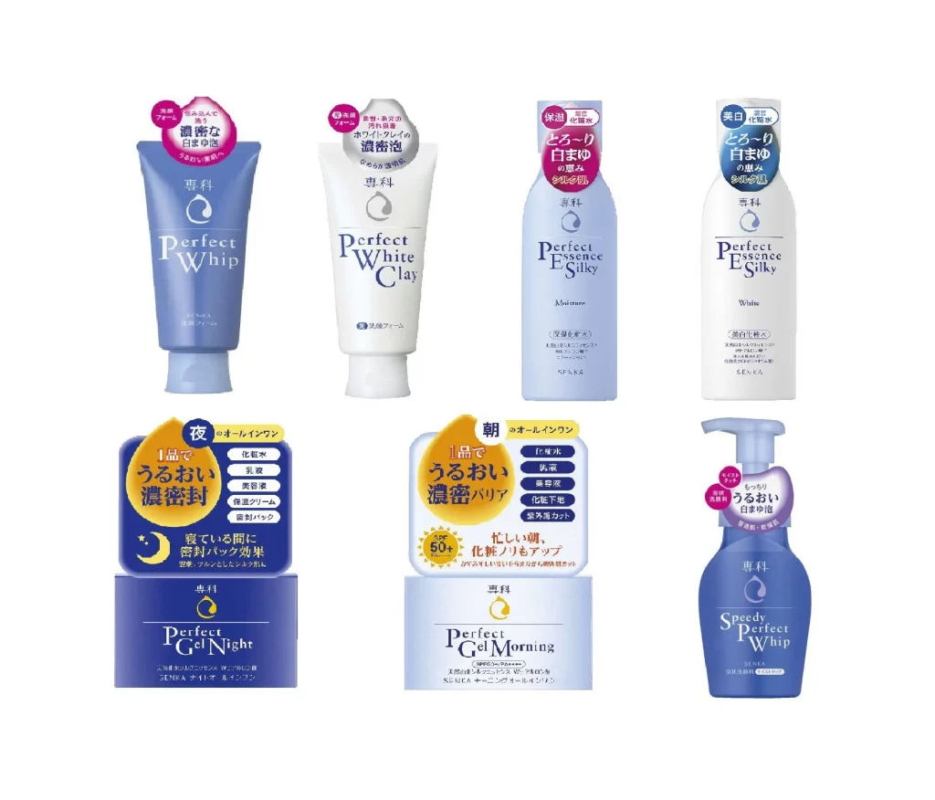 Skincare Products Blue White Minimalist Design