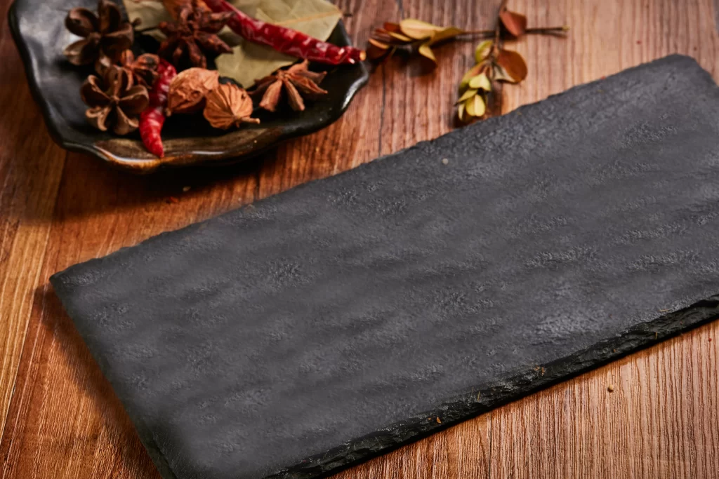 Slate Platter Spices Dried Chili Star Anise
