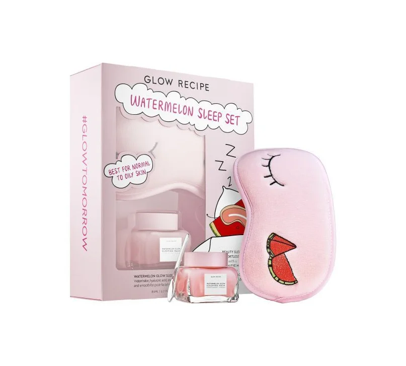 Sleep Mask Skincare Cream Pink Watermelon Sleep Set