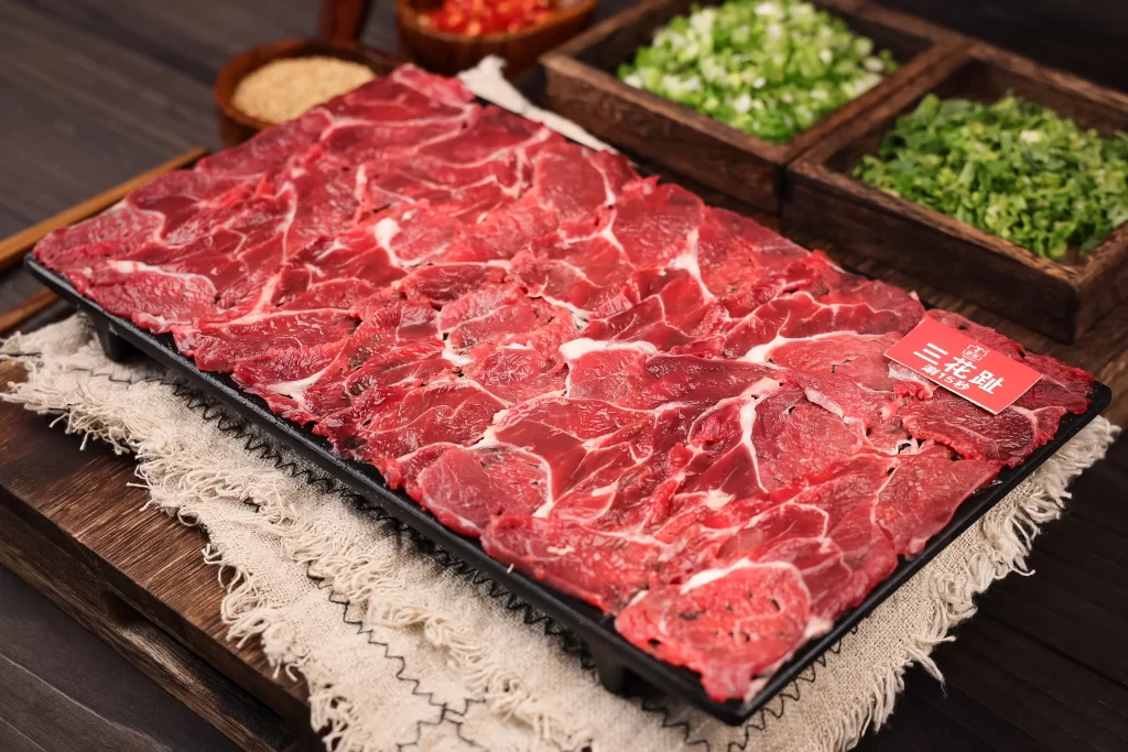 Sliced Marbled Red Fat Chaoshan Hot Pot Beef
