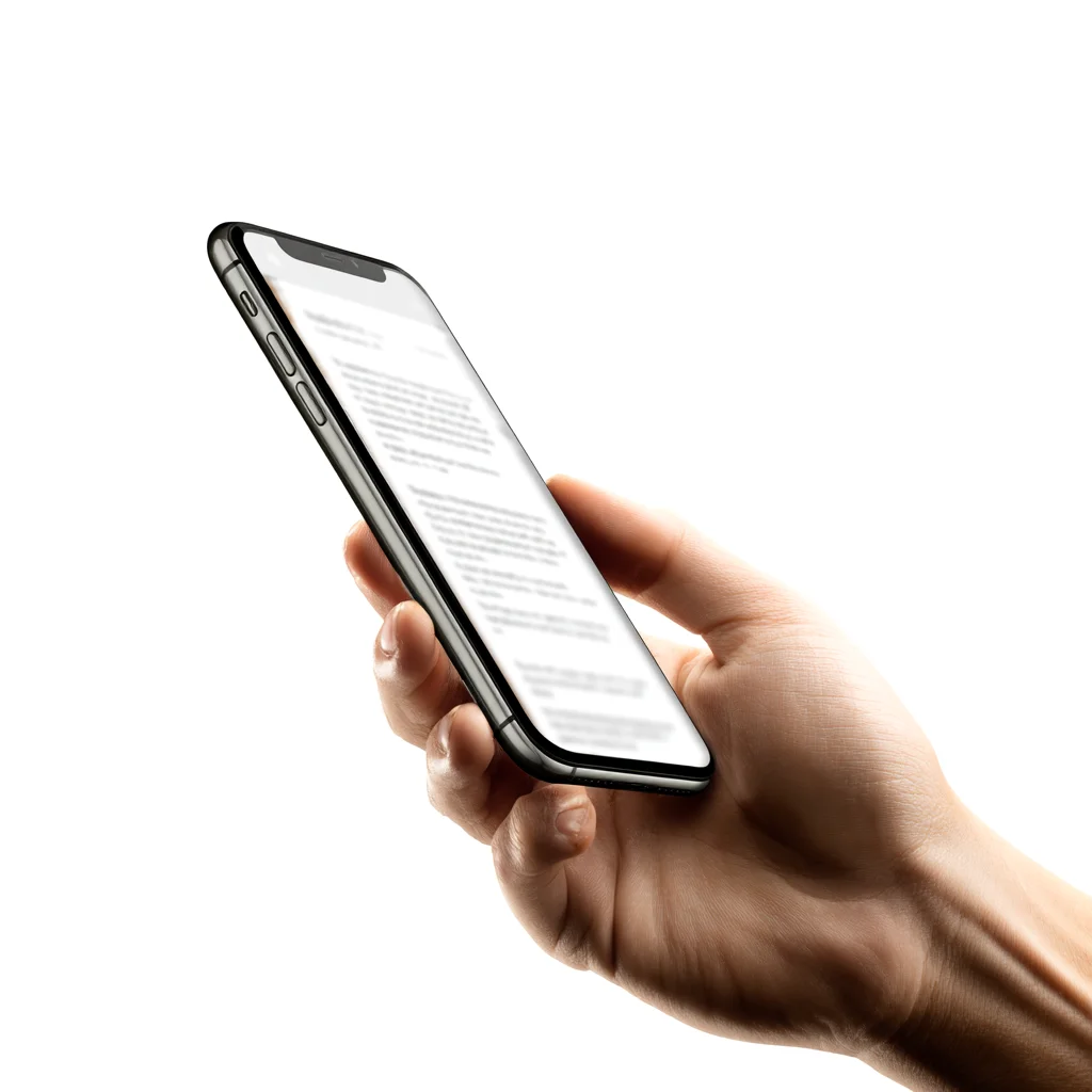 Smartphone Handheld Black Screen Text