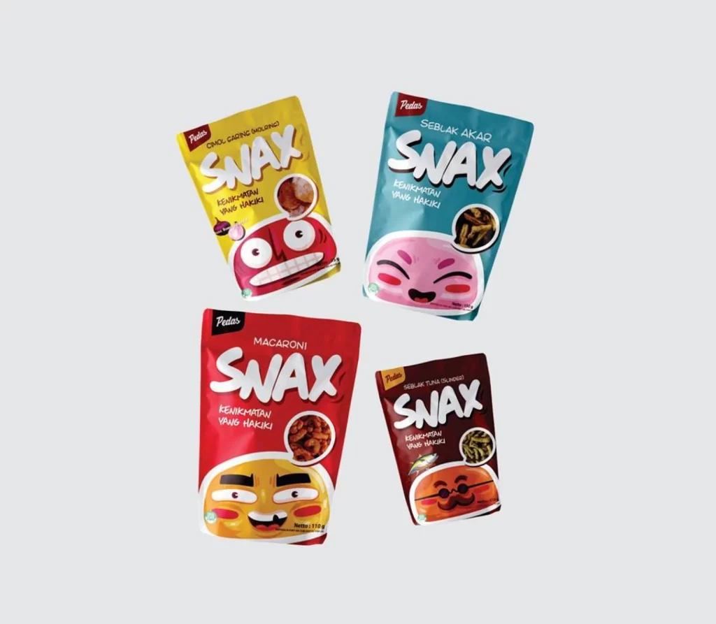 Snack Playful Bright Colors Cartoon Characters