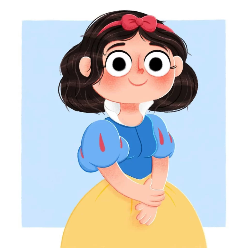 Snow White Dress Bow Hair Eyes Eleonore Pelluau