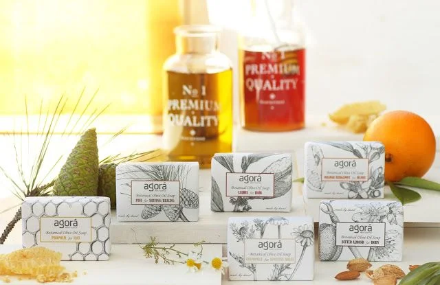 Soap Bars Botanical Illustration White Natural Elegant Design