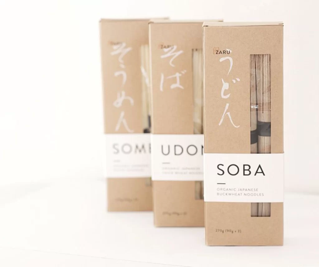 Soba Noodles Japanese Organic Brown White Minimalist