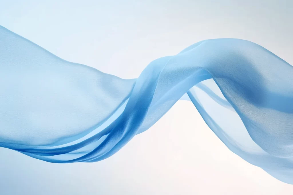 Soft Blue Flowing Fabric with Subtle Waves