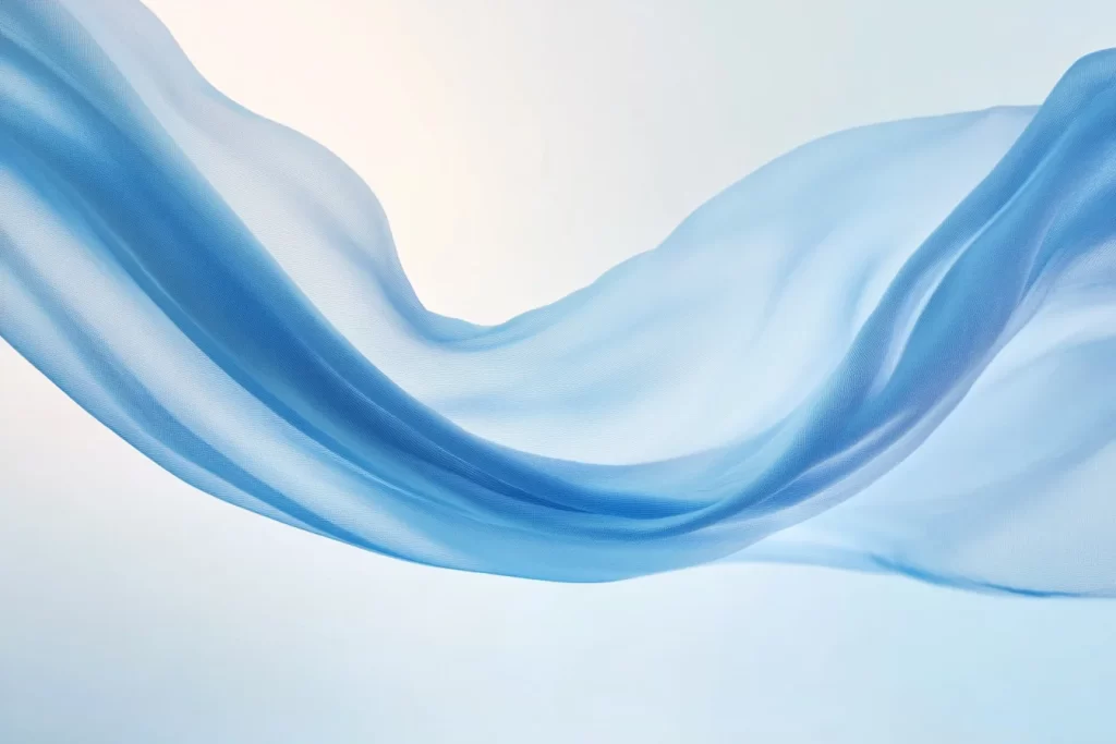 Soft Blue Gradient Flowing Fabric