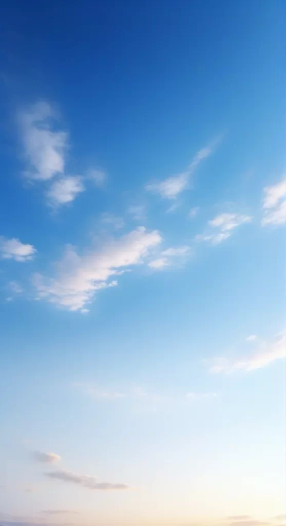Soft Blue Sky with Wispy Clouds
