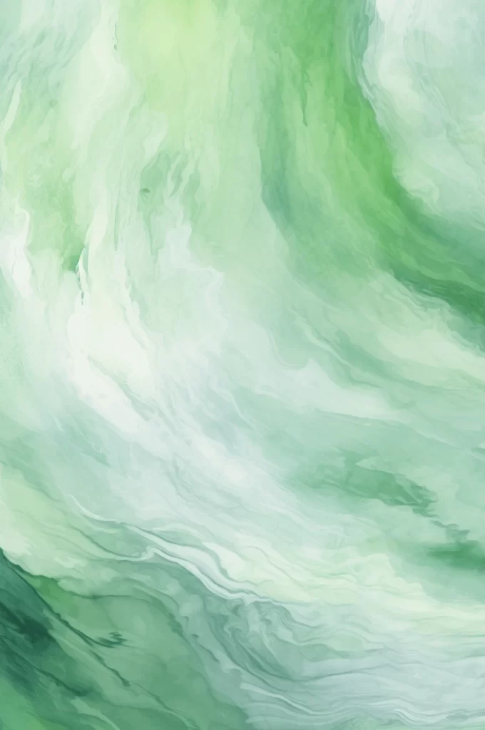 Soft Green Watercolor Swirls
