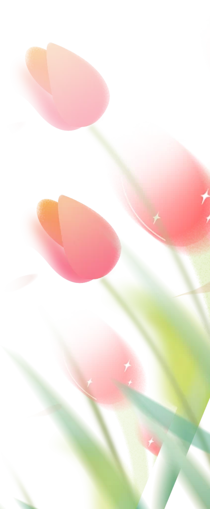 Soft Pink Tulips with Sparkling Highlights