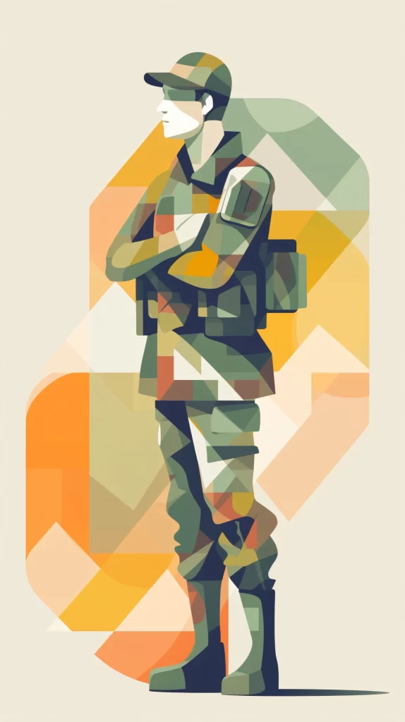 Soldier Camouflage Green Abstract Polygonal