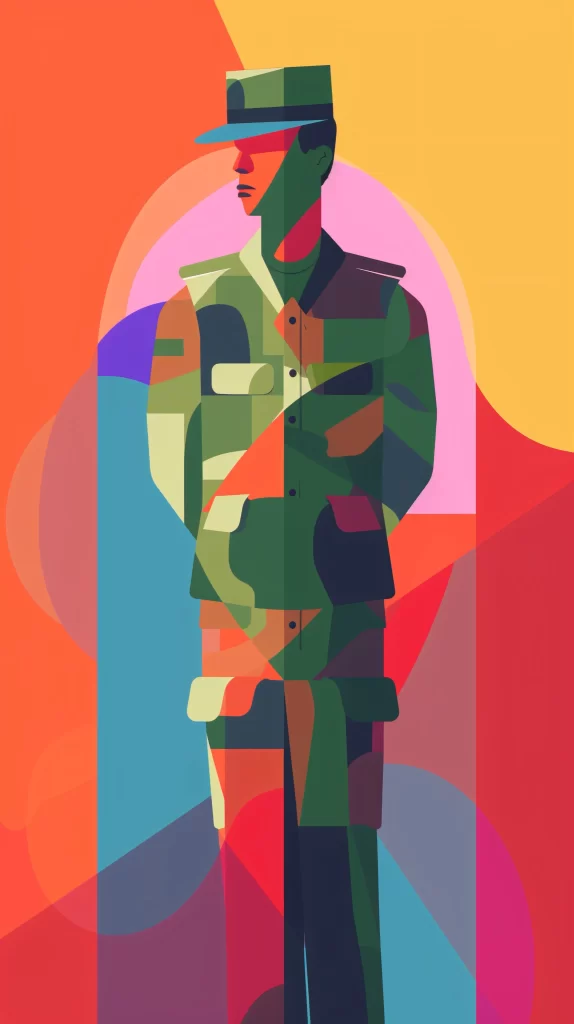 Soldier Green Camouflage Military Uniform Abstract