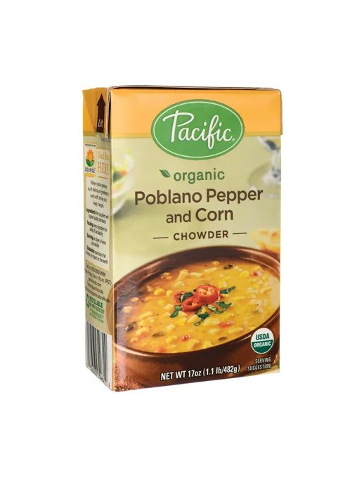 Soup Packaging Organic Poblano Pepper Yellow Green Minimalist Design
