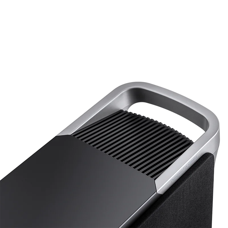 Speaker Black Silver Modern Minimalist Design