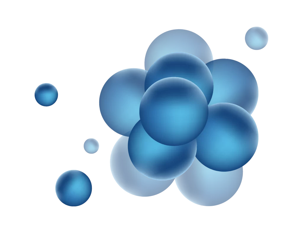 Spheres Blue Gradient Cluster