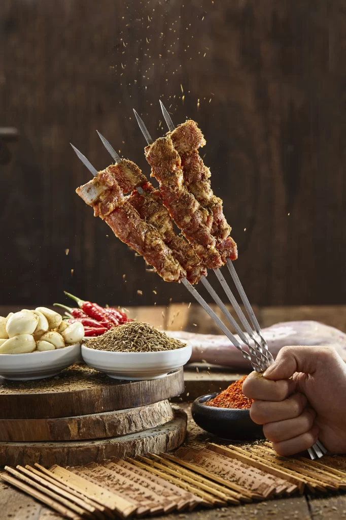 Spiced Lamb Skewers Golden Crust Seasoning Dust