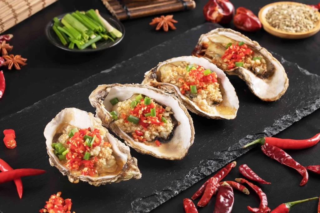 Spicy Grilled Oysters with Garlic and Chili