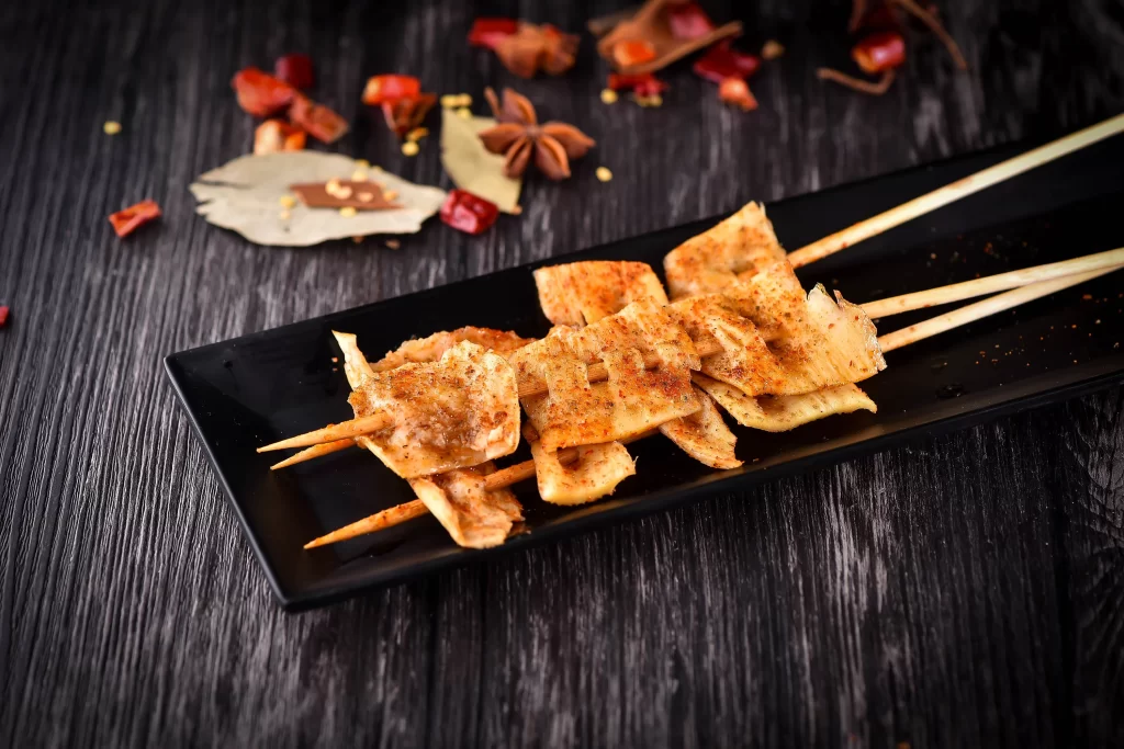 Spicy Grilled Pork Skewers with Golden Crust