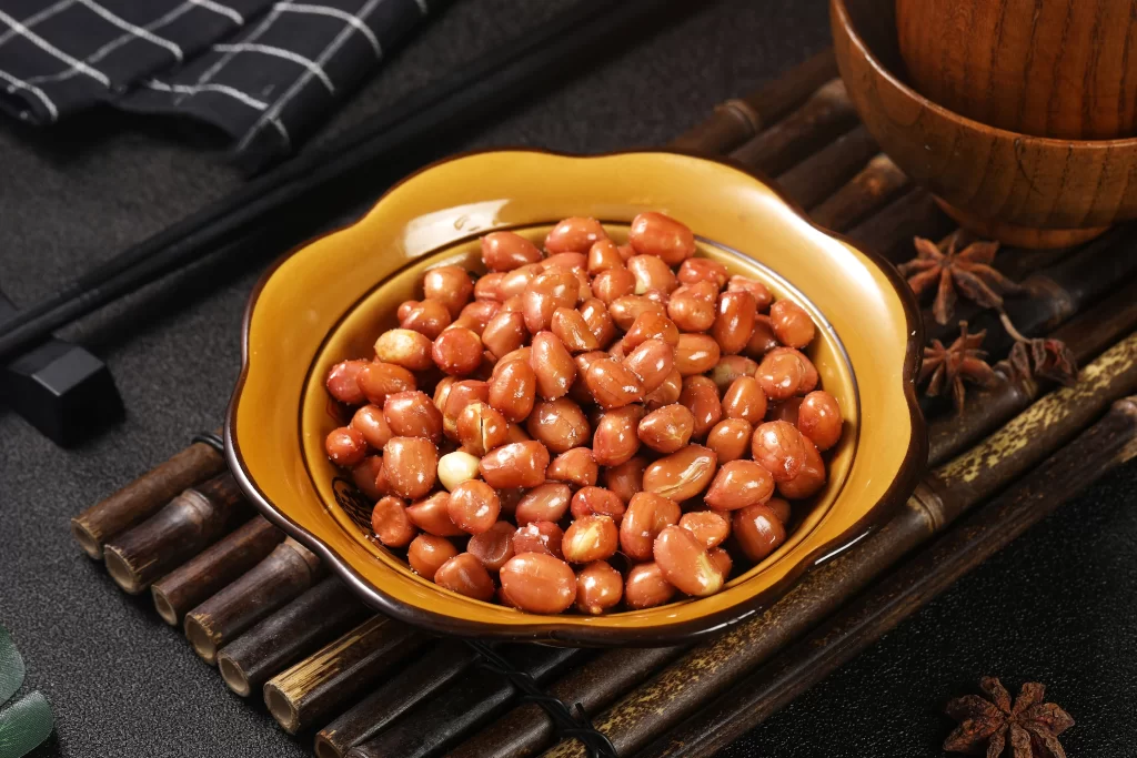 Spicy Grilled Shrimp Skewers Charred Edges Fried Peanuts