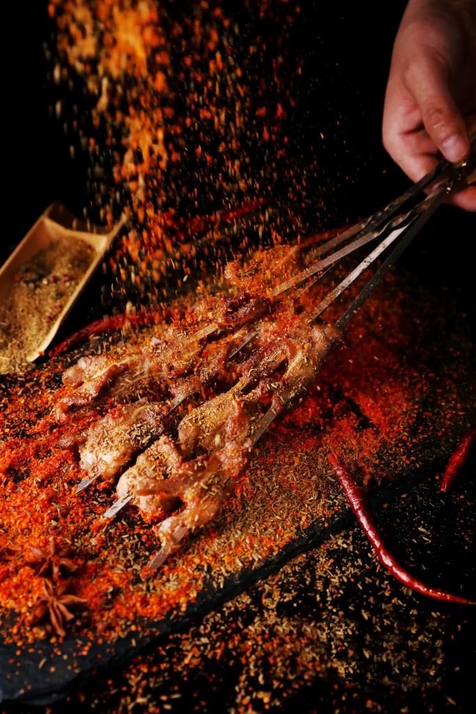Spicy Lamb Skewers with Cumin and Chili Powder