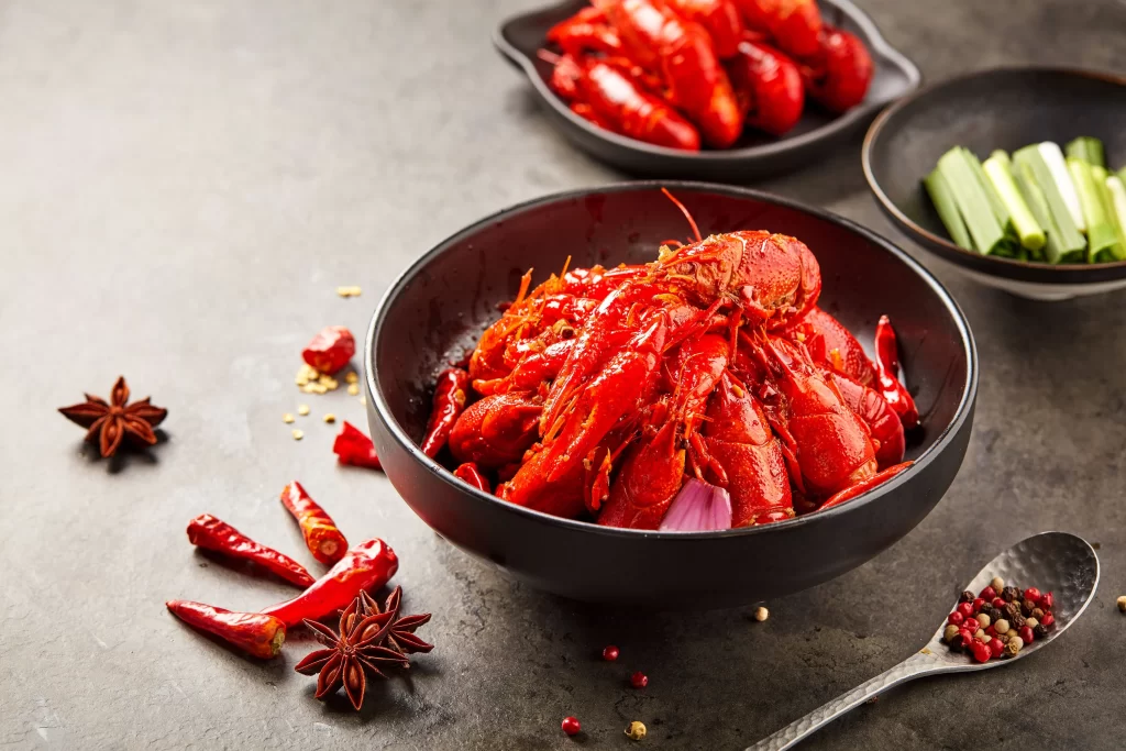Spicy Red Lobster BBQ Grilled Dish Garnish