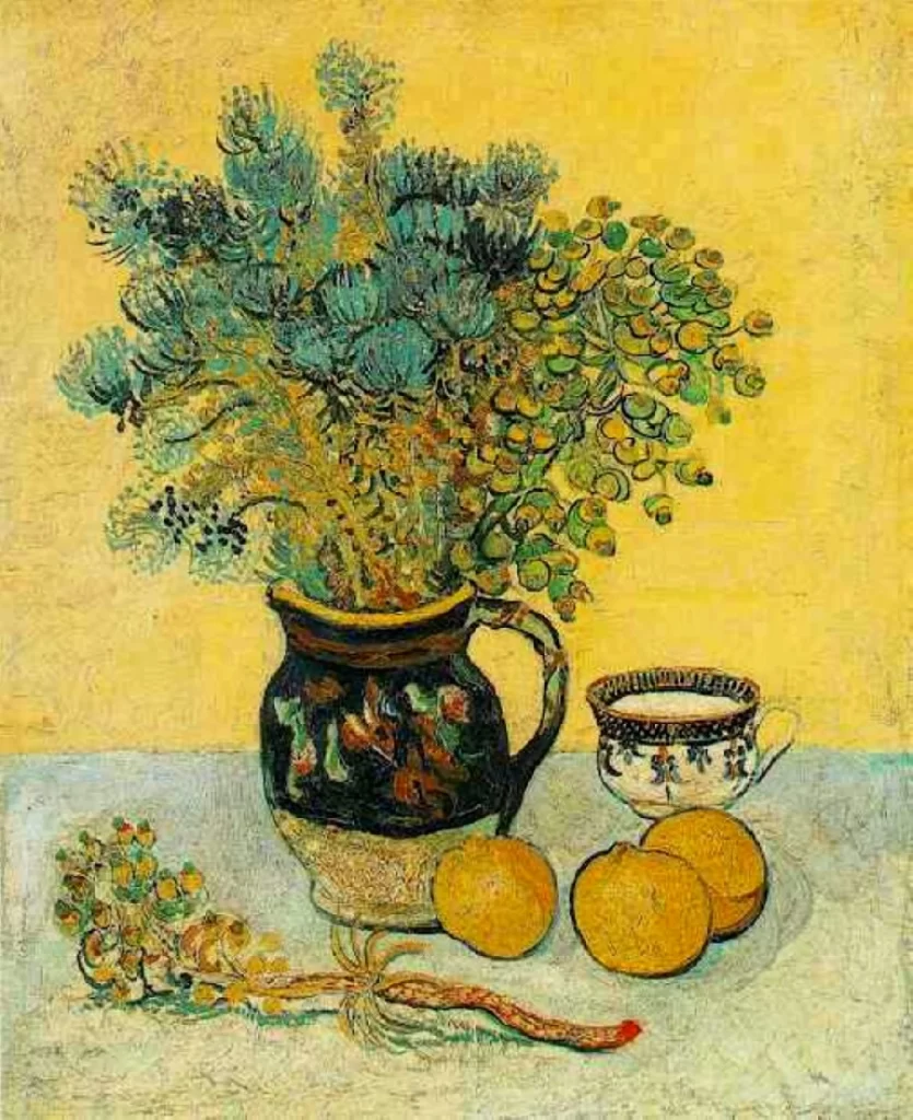 Still Life Majolica Jug with Wildflowers Van Gogh