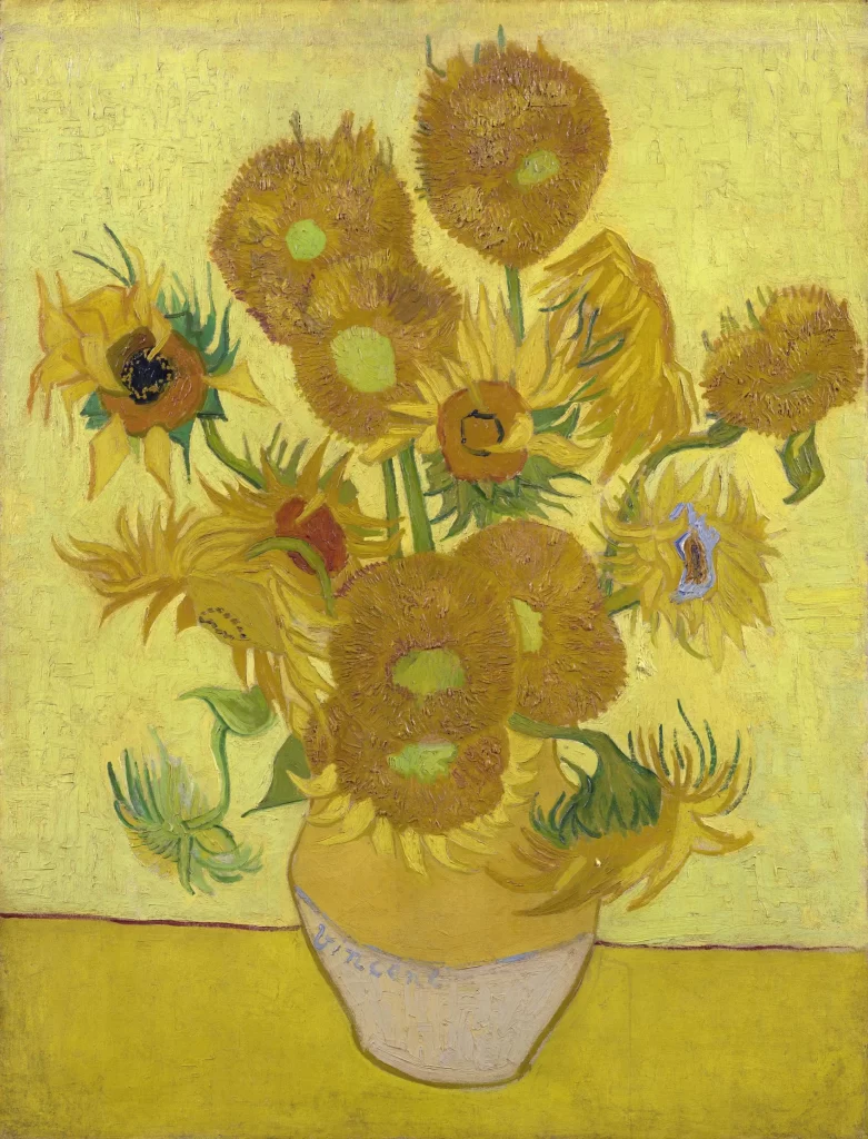 Still Life Vase with Fifteen Sunflowers Van Gogh