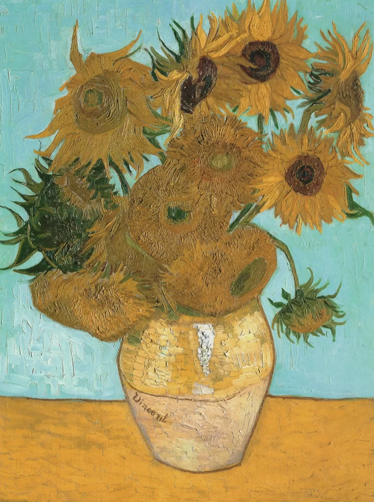 Still Life Vase with Twelve Sunflowers Van Gogh