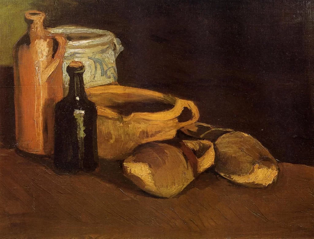 Still Life with Clogs and Pots Van Gogh