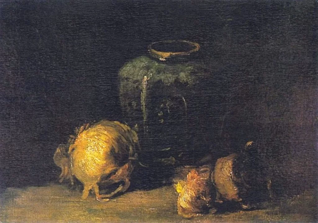 Still Life with Ginger Jar and Onions Van Gogh