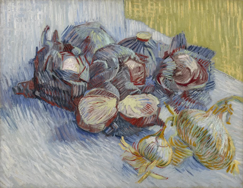 Still Life with Red Cabbage and Onions Van Gogh