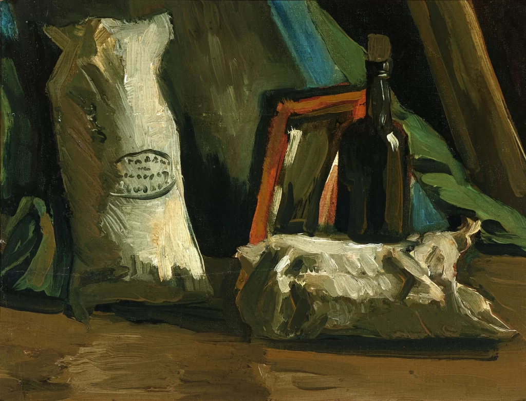 Still Life with Two Sacks and Bottle Van Gogh