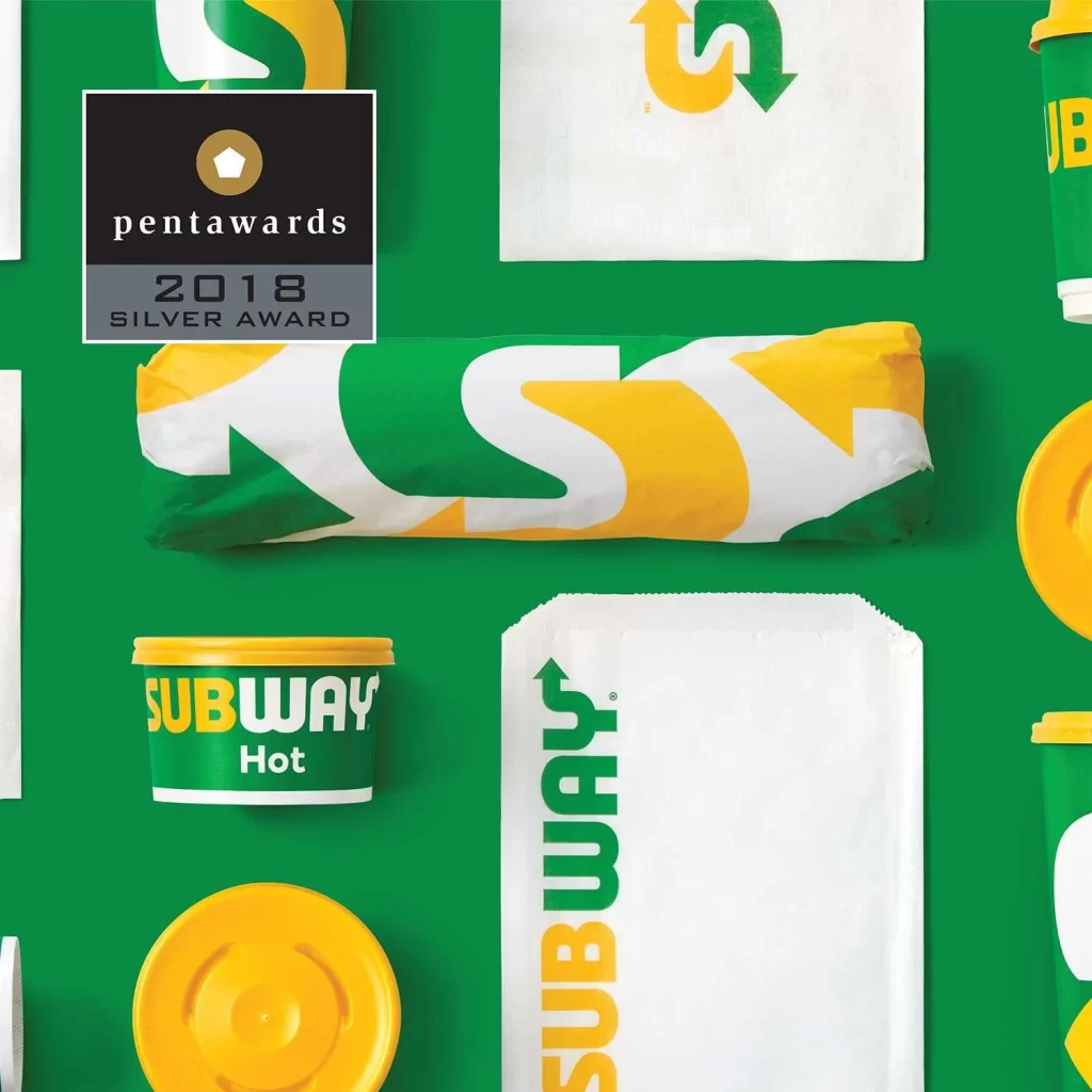 Subway Packaging Green Yellow Branding Modern Design