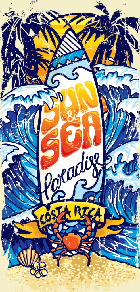 Sun Sea Paradise Surfboard Waves