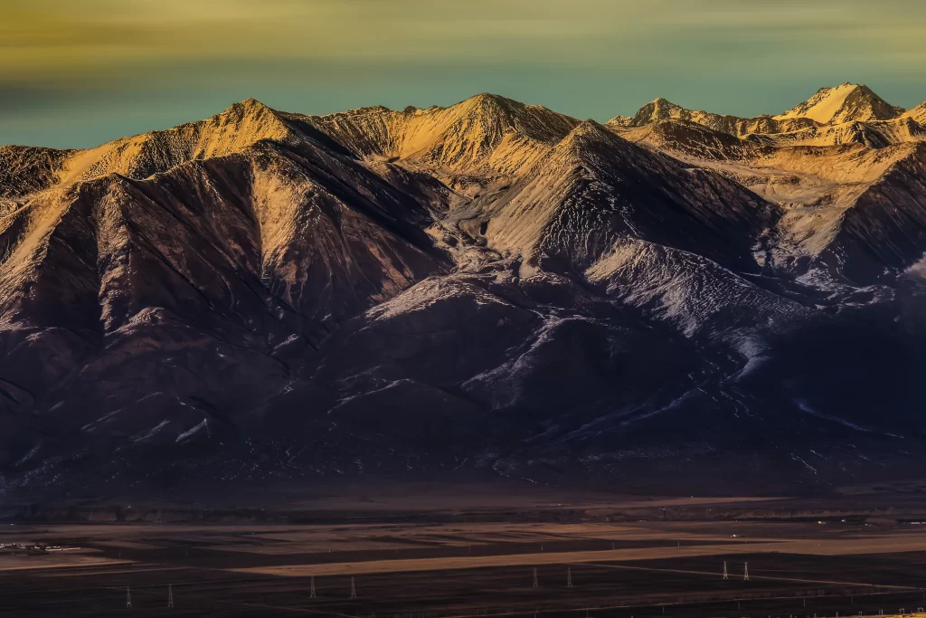 sunset golden amber ridge valley grassland