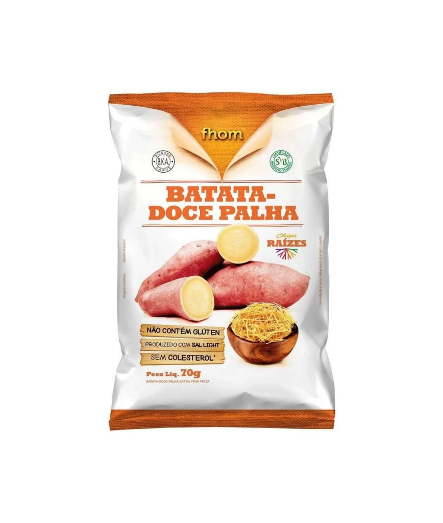 Sweet Potato Chips White Orange Natural