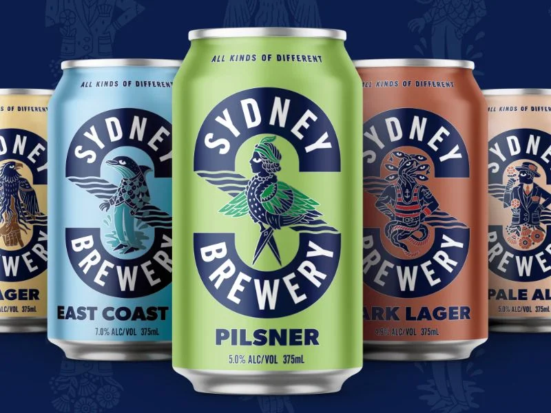 Sydney Brewery Colorful Illustration Variety Beer