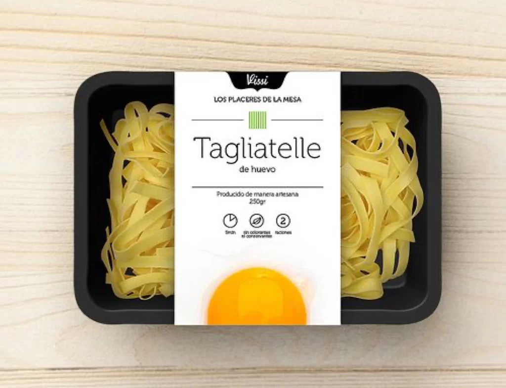 Tagliatelle Egg Pasta Black White Yellow