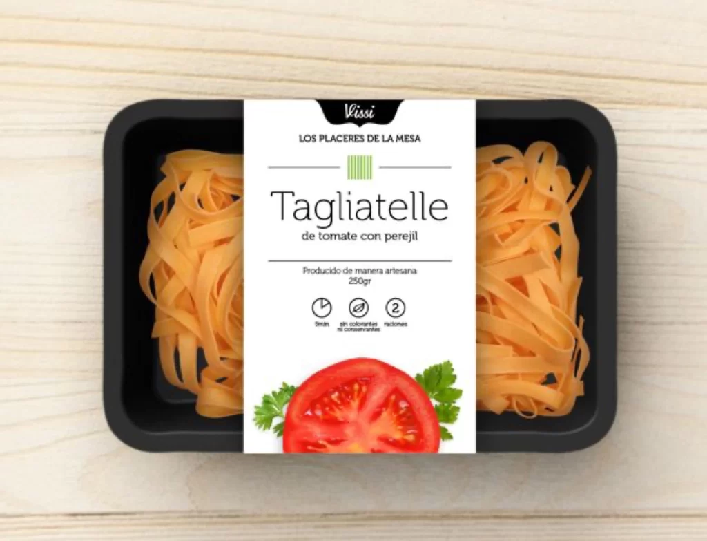 Tagliatelle Kissi Orange Black Minimalist