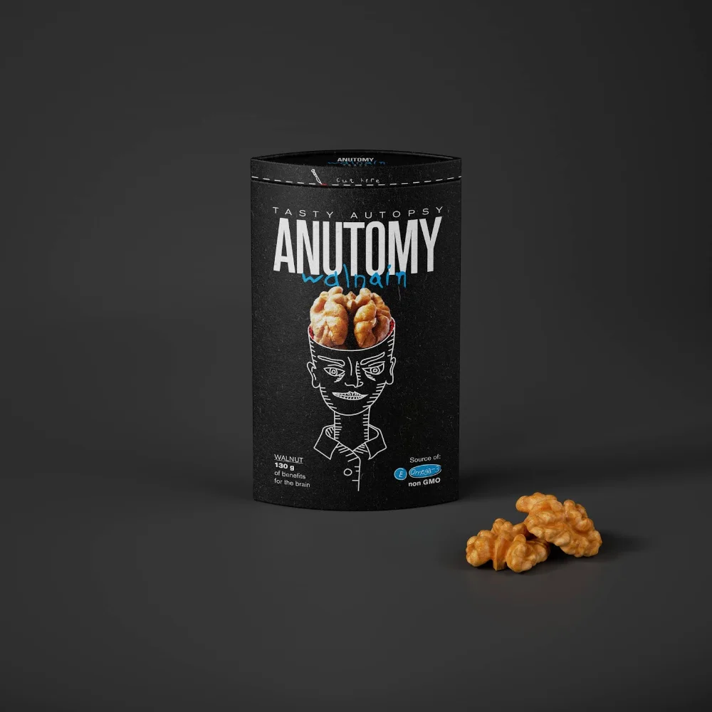 Tasty Autopsy Anutomy Walnut Brain-themed Black Blue